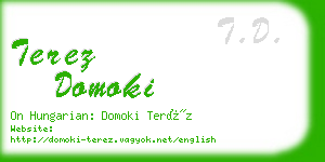 terez domoki business card